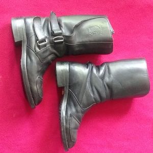 Chippewa Black Leather Engineer Work Boots Men